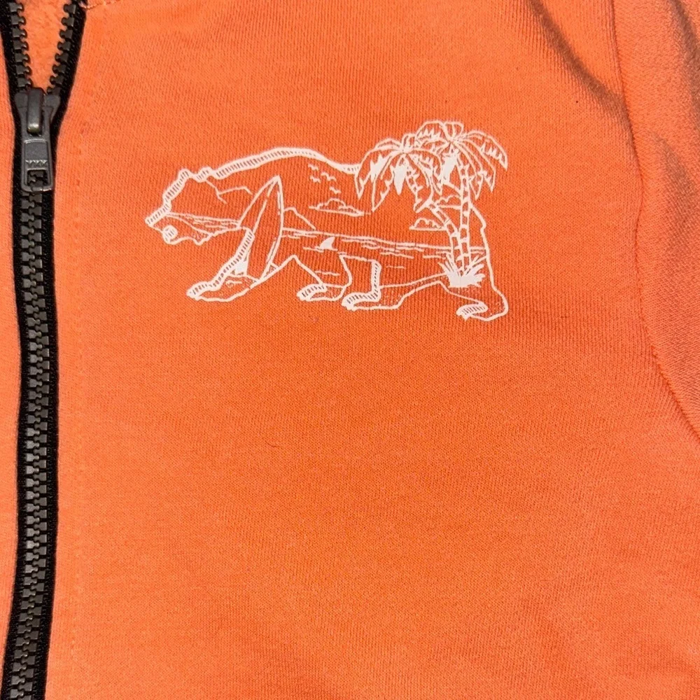 Old Navy Orange Hoodie with Blue Graphics